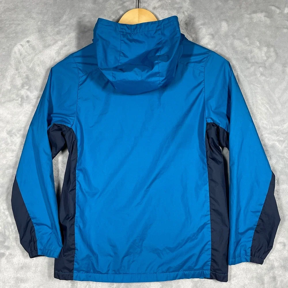 Patagonia Boys Light & Variable Hooded Jacket Blue Large 12 64345 Windbreaker